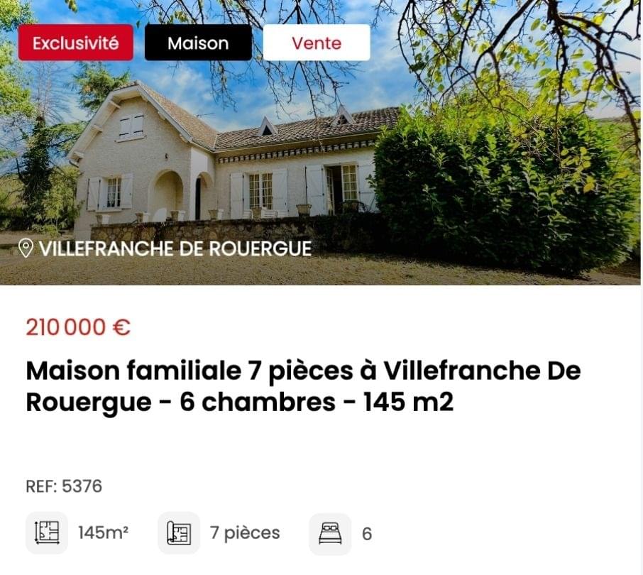 Maison Villefranche de rouergue